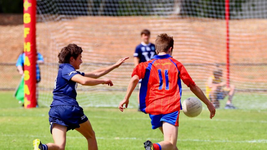 South Australia and Young Melbourne players at the 2023 Féile