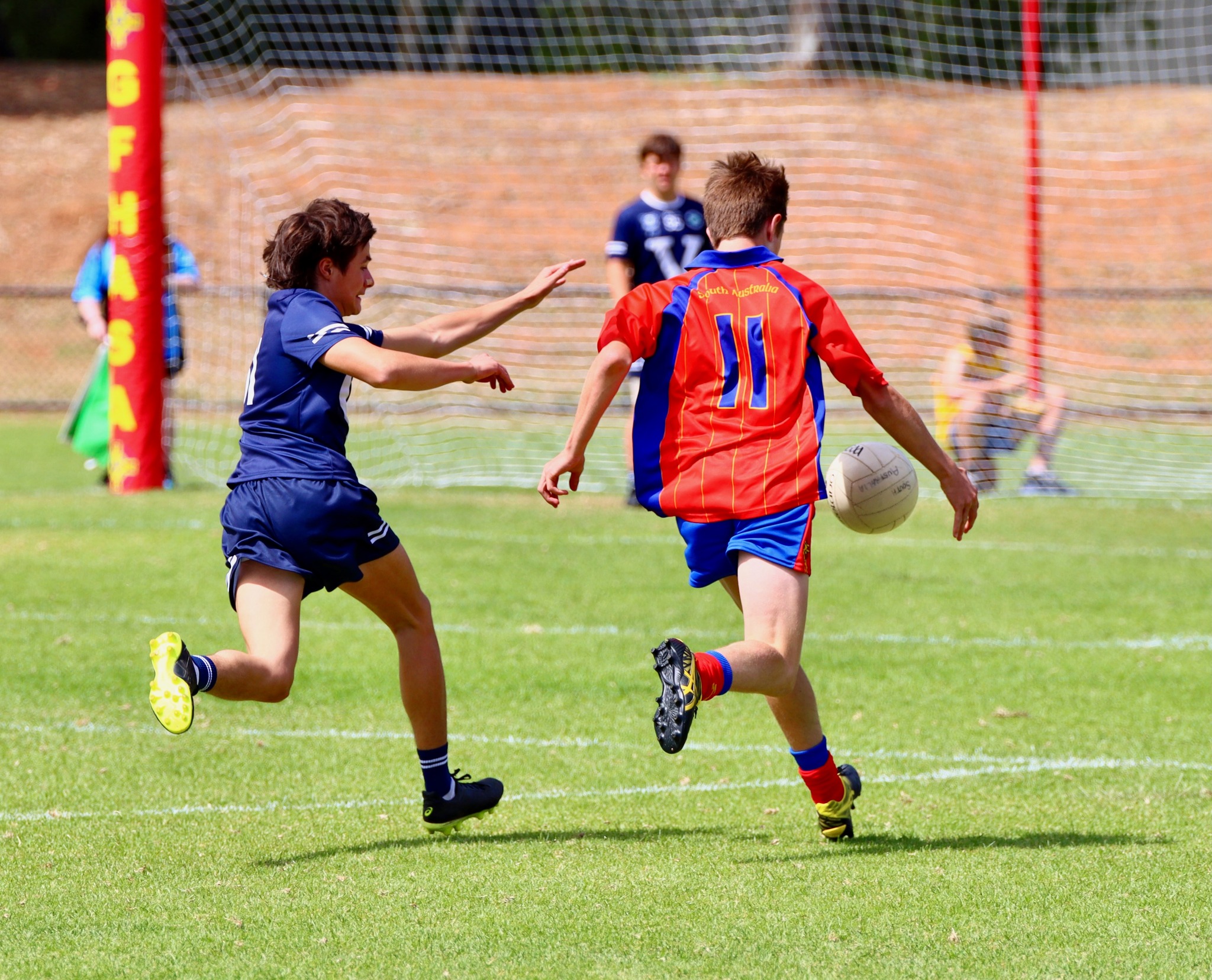 South Australia and Young Melbourne players at the 2023 Féile